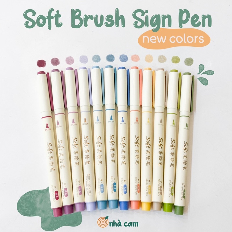 Bút Viết Calligraphy Soft Brush Sign Pen Nhà Cam
