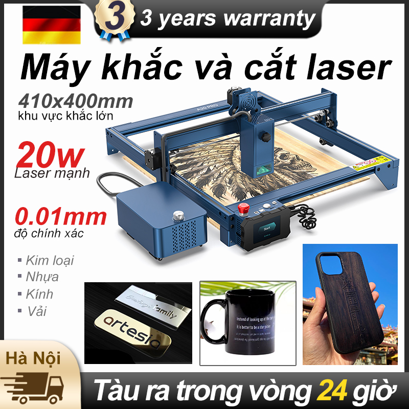 ATOMSTACK A20 Pro laser power 20W eye protection laser engraving machine with F30 Pro air assist kit - 100-240V European standard
