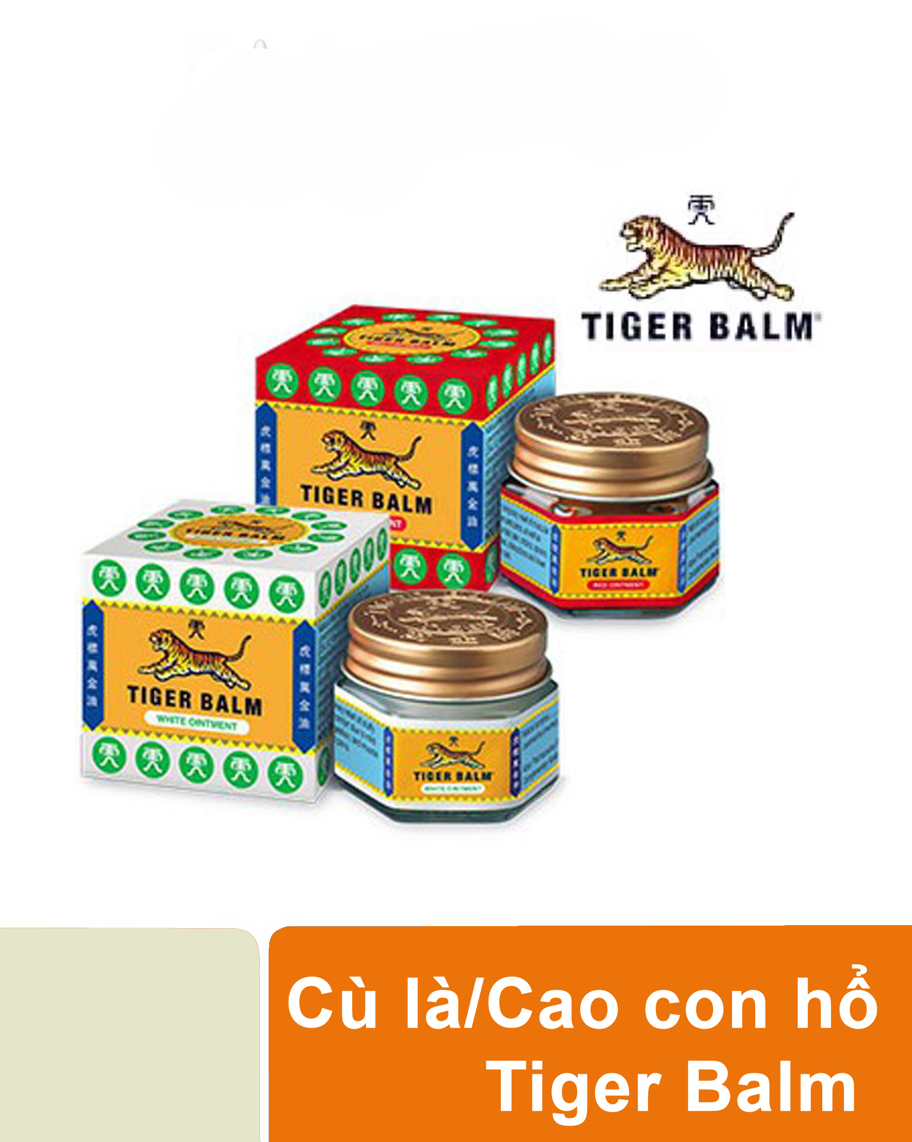 Dầu gió con cọp Tiger Balm 57ml  và  28ml