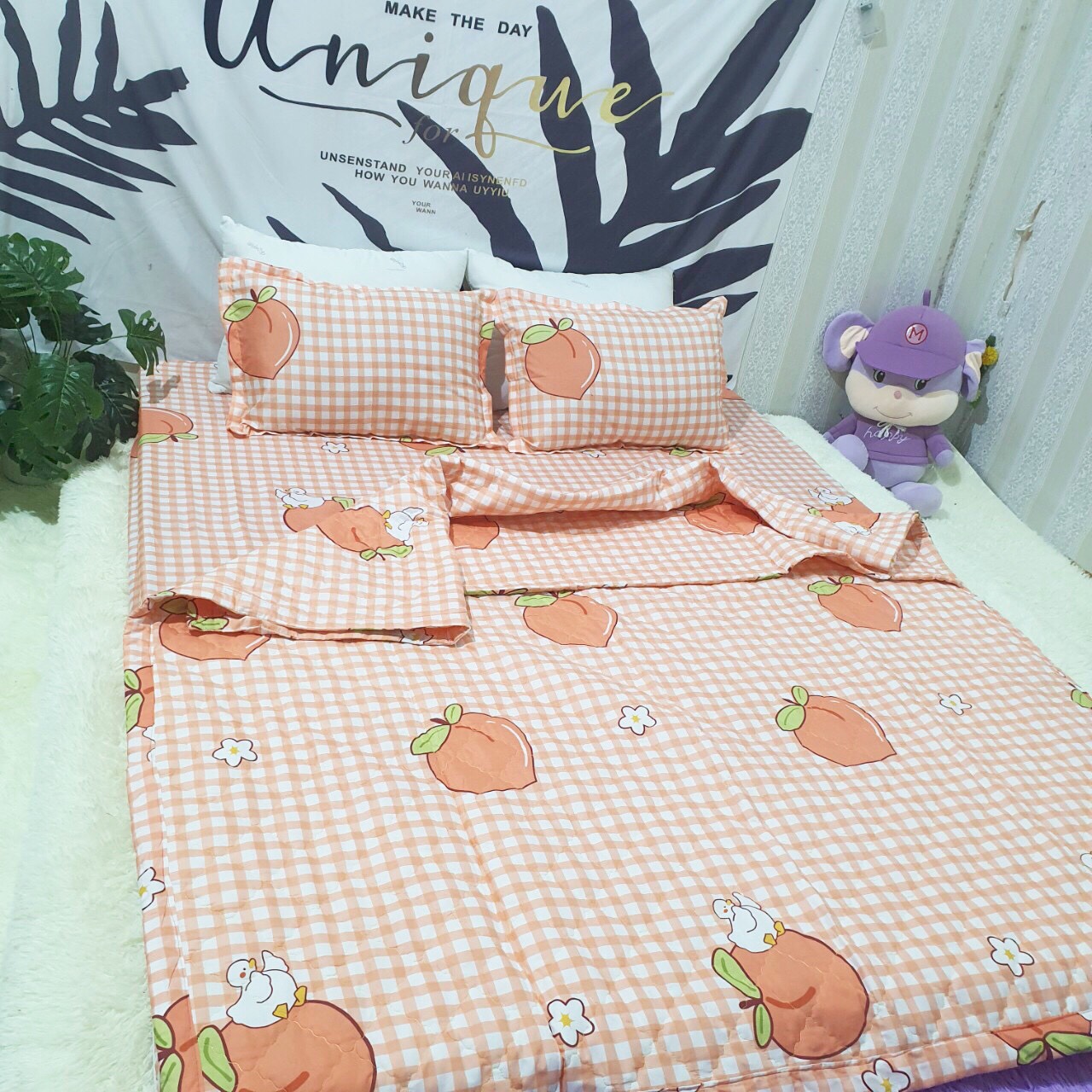 (vỏ chăn mỏng không ruột) Bộ 5 Món Vỏ Chăn Ga Gối Cotton Poly Hàn Quốc (được chọn mẫu) [Cung Hoàng Đạo]