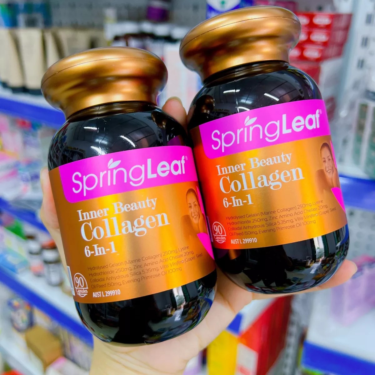 Viên Collagen 6 in 1 Spring leaf 90 viên