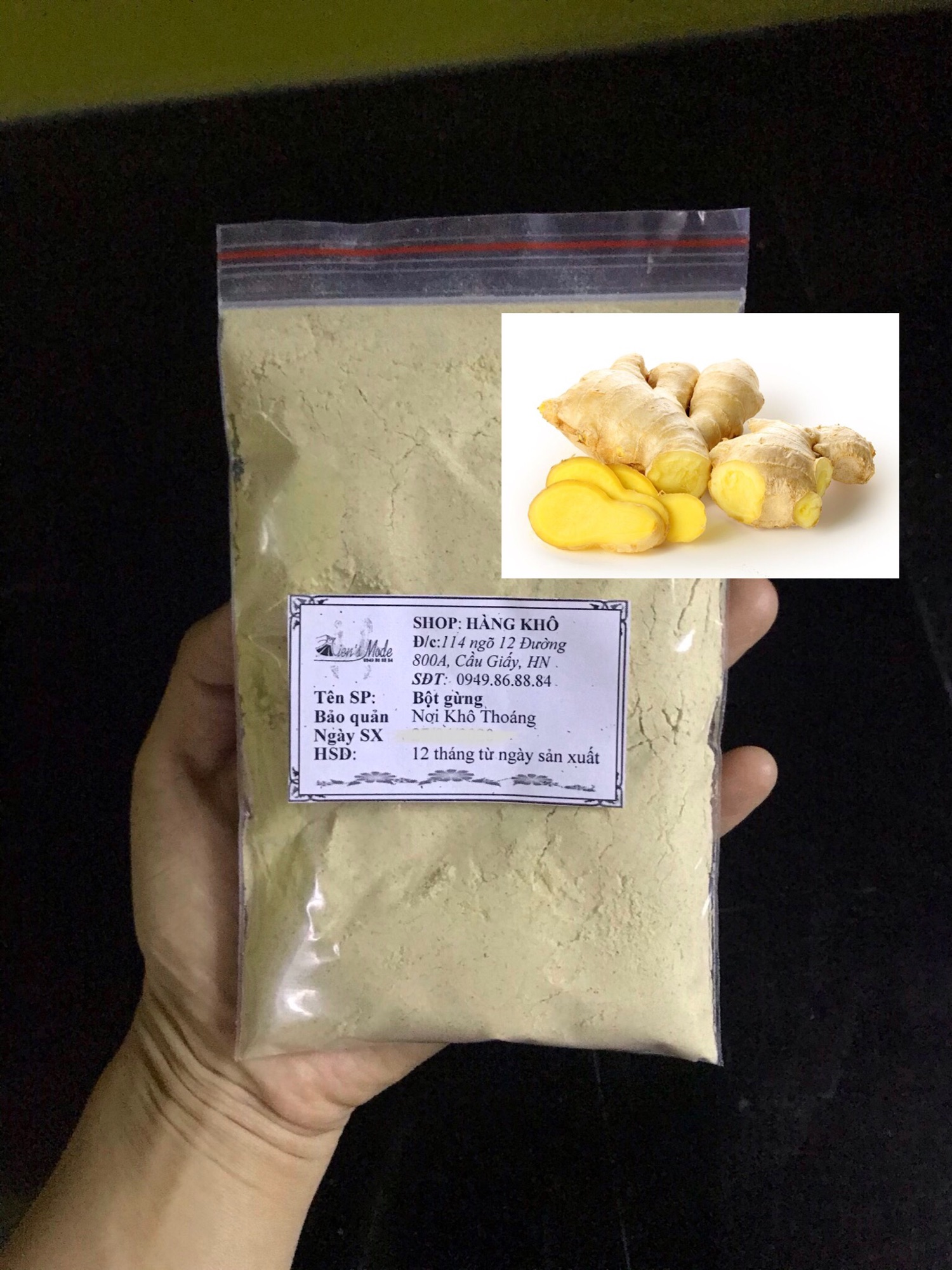 100gr Bột Củ Gừng nguyên chất