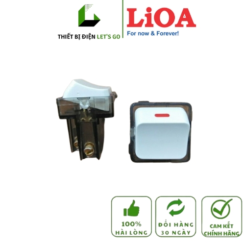 Hạt công tắc vuông lioa 1&2 chiều nhựa trắng 10a -20a