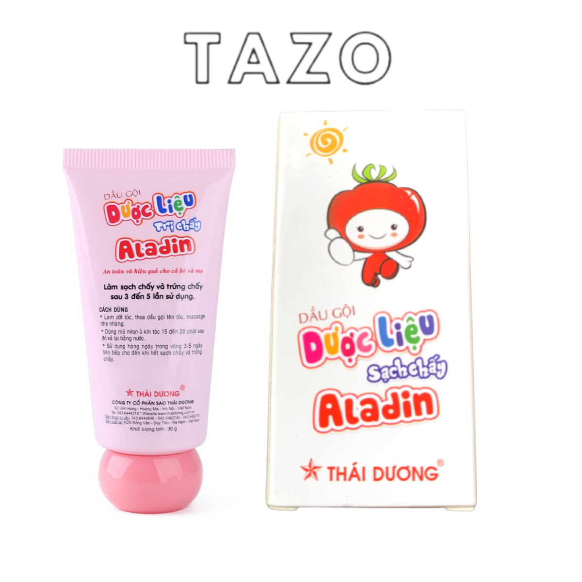 Dầu gội sạch chí Aladin + lược chải chí