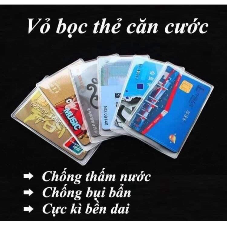 Combo 10 Vỏ bọc thẻ căn cước Túi đựng thẻ căn cước công dân, bằng lái xe, ATM, Card visit, CMND thiết kế nhỏ gọn giúp bạn có thể cất những chiếc thẻ một cách an toàn
