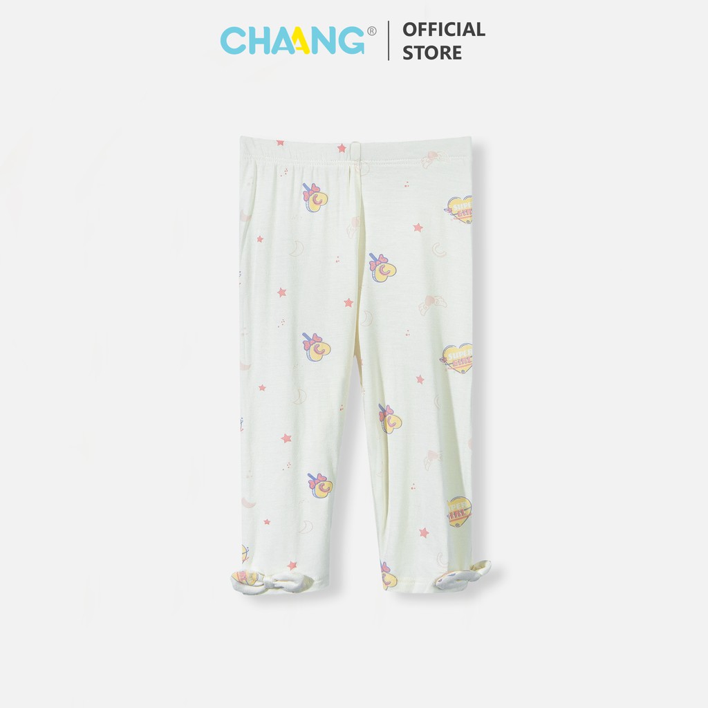 [CHỈ 21-24.06-Nhập mã LAZADAFASHION2 giảm 20% đơn từ 199k] Quần Legging Nơ Hero Trắng Cho Bé Gái Chaang