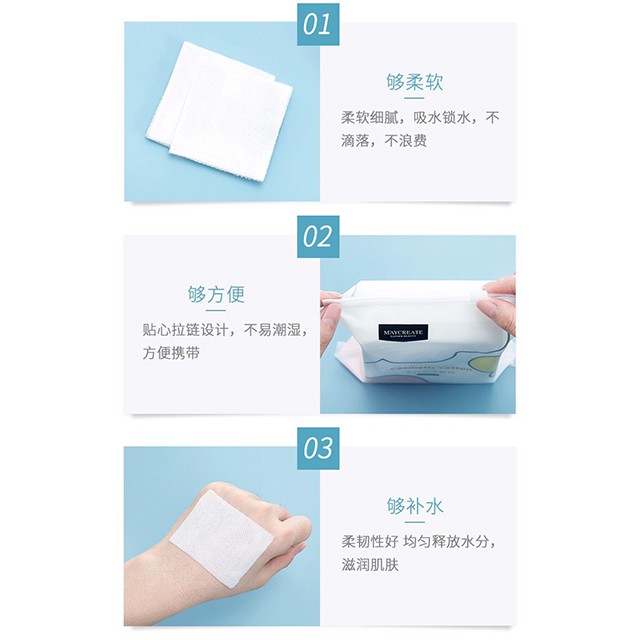 [GIẢM 5% ĐƠN 129K][HCM]Bông Tẩy Trang Maycreate Gói 200 Miếng