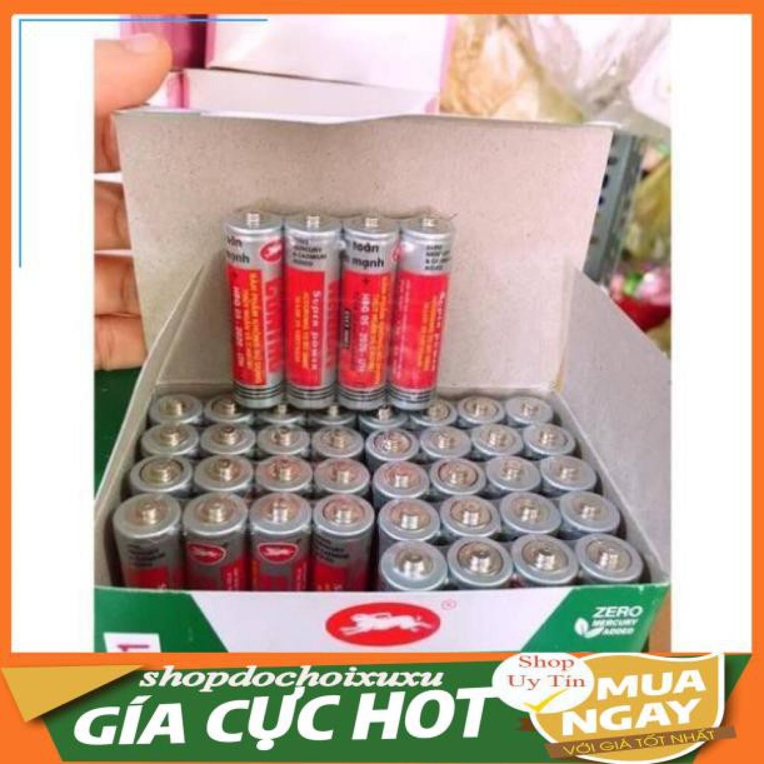 Pin con thỏ - pin aa vỉ 4 viên