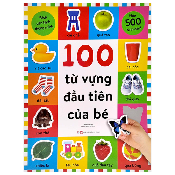 Fahasa - sách dán hình thông minh - 100 từ vựng đầu tiên của bé