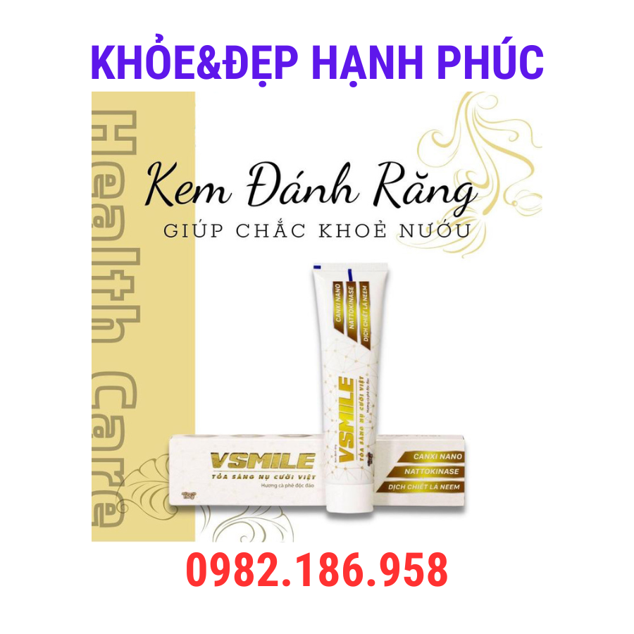 [ Mẫu cũ ] Kem đánh răng Vsmile - 150gr
