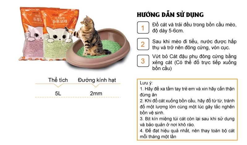 Cát Vệ Sinh ACROPET Cho Mèo 5L (2Kg)