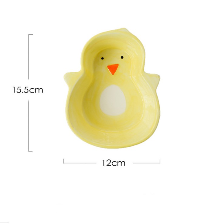 Bát ăn dặm cho bé hình gà gốm sứ 150-220ml AD02