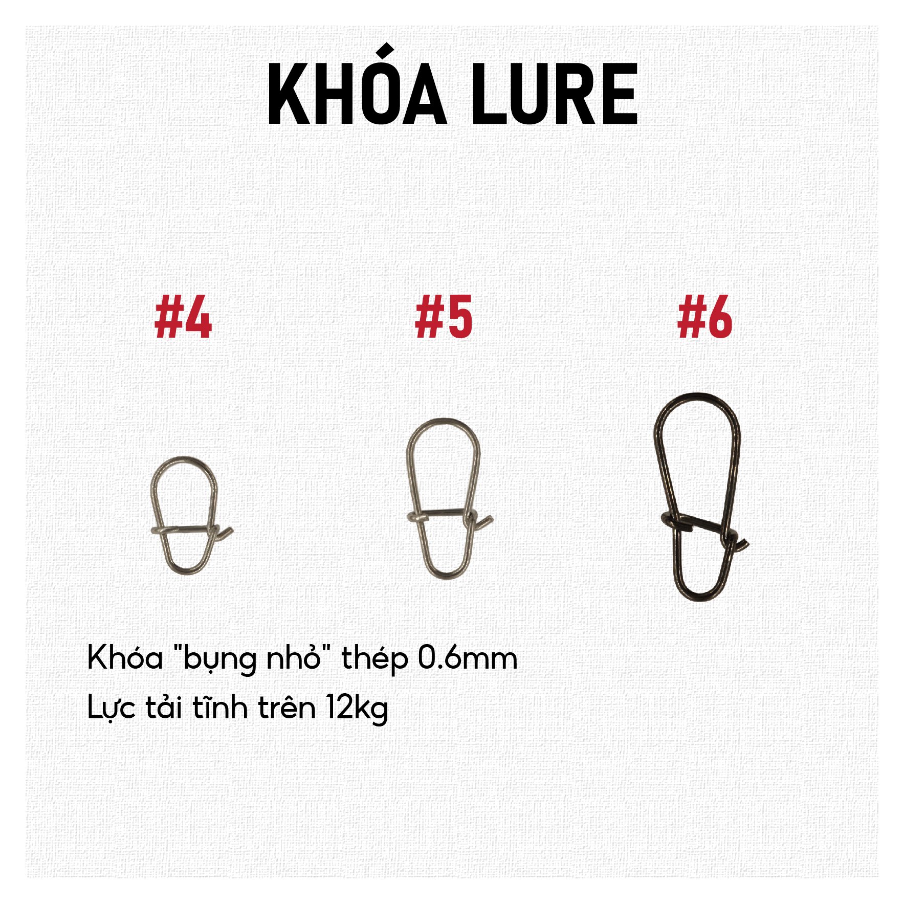 Khóa lure snap ( 20 cái ) / 20 CÁI KHÓA LINK / KHÓA LURE CÂU CÁ
