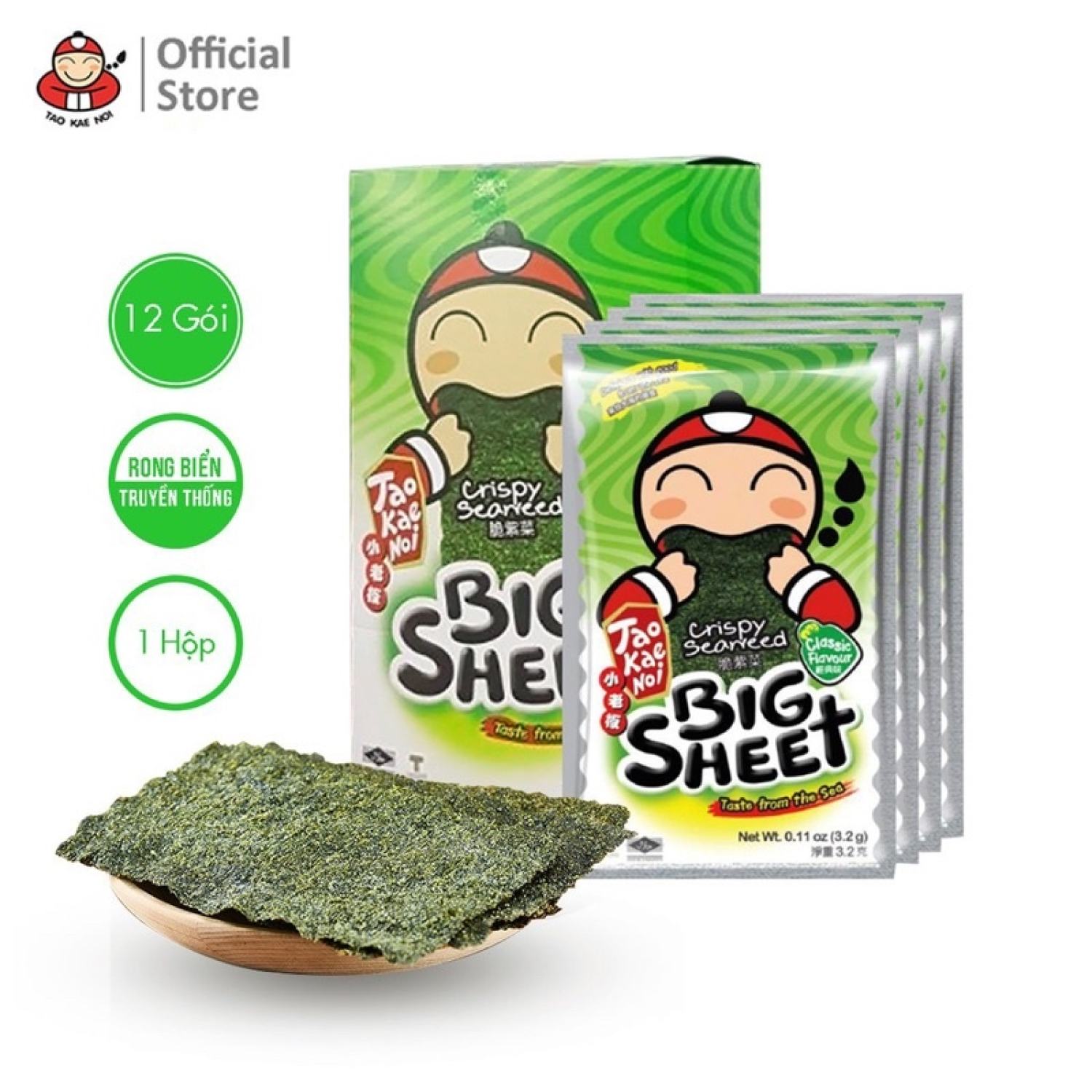Rong Biển Big Sheet 3.2g (Hộp 12 Gói)
