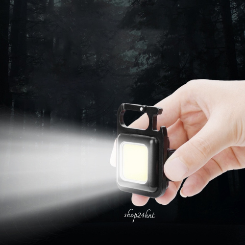 Đèn Pin Móc Khóa Mini Siêu Sáng Đèn LED COD Mini Bỏ Túi Sạc Type C