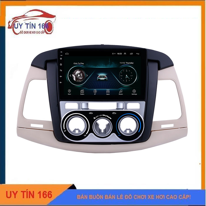 Mặt dưỡng màn hình android cho xe toyota innova 2007-2011 kèm dây nguồn zin theo xe