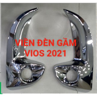 Bộ ốp viền đèn gầm trước toyota vios 2021, 2022 mạ crom cao cấp