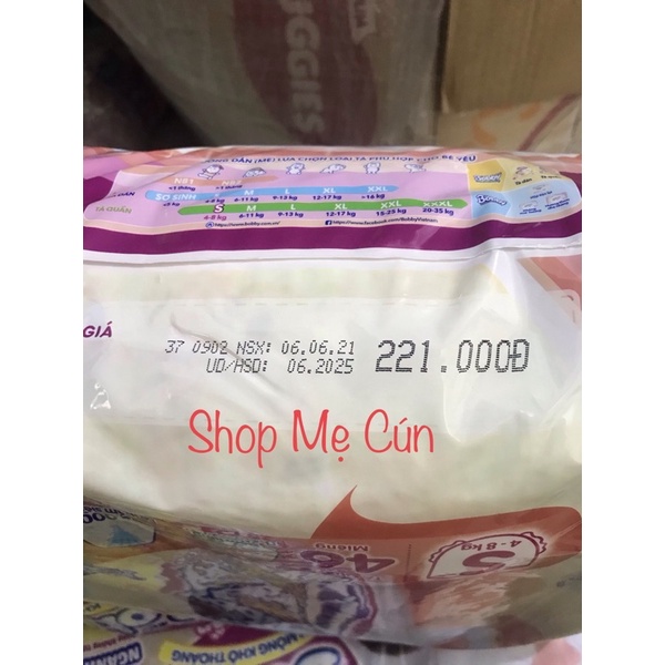 [Mẫu mới nhất] Tã quần Bobby S46 tặng 6