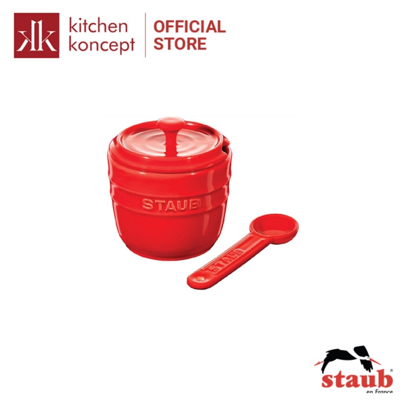 Staub - Hũ đựng gia vị màu đỏ cherry