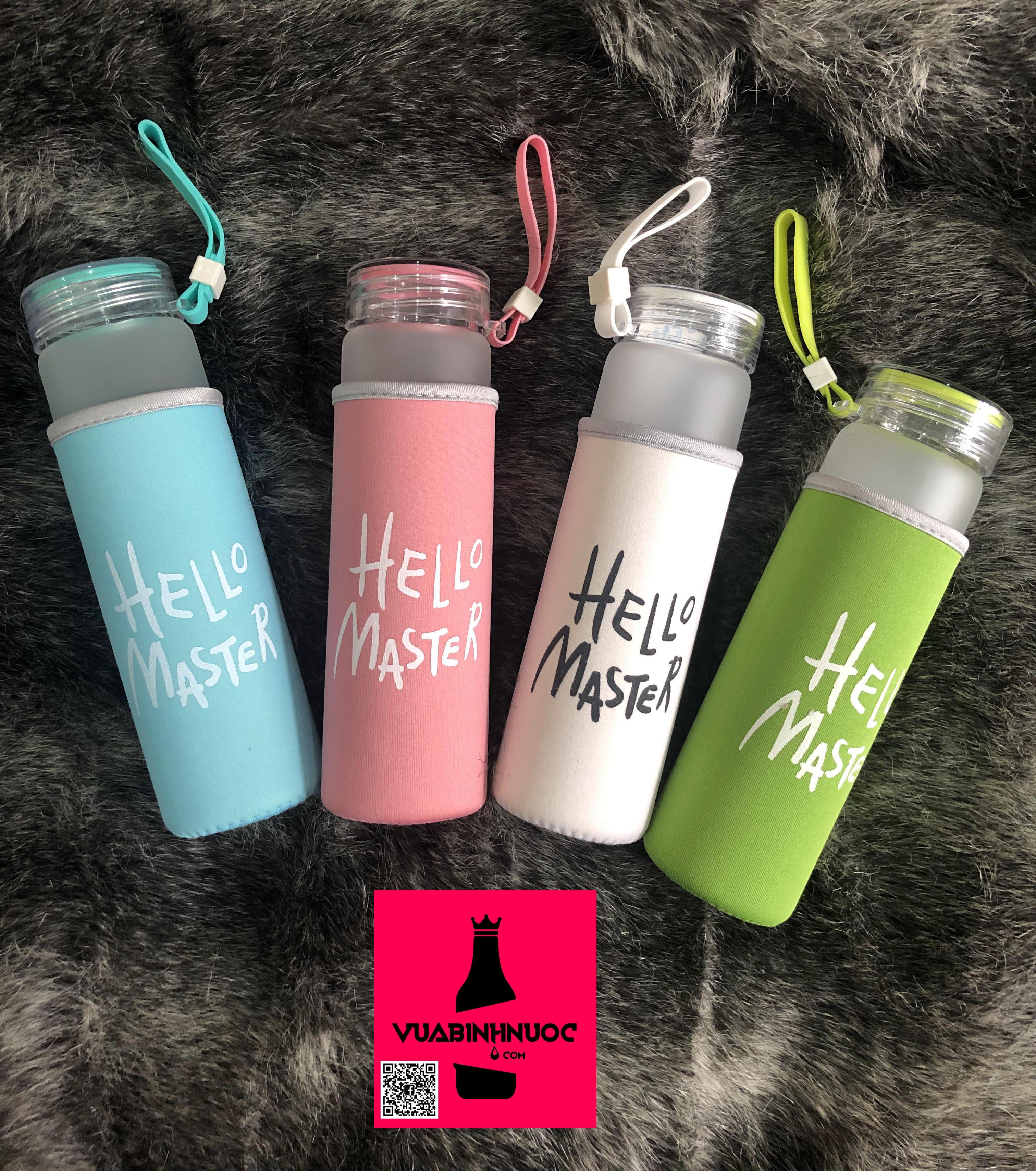 Bình thủy tinh hello master 500ml