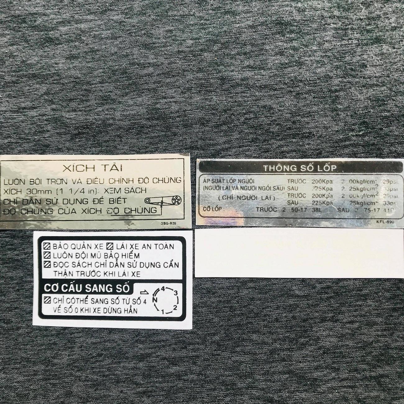 [HCM]BỘ TEM THÔNG SỐ CHO DÒNG XE WAVE VIỆT FULL