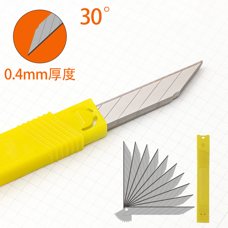 Dao rọc giấy lưỡi 30 độ trong suốt, lưỡi dao 30 độ thay thế