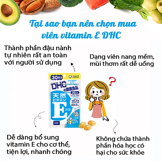 Viên uống vitamin E DHC Natural Vitamin E (Soybean) - Lamicare