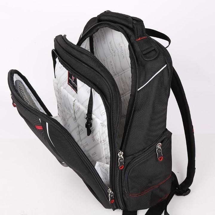 [HCM]Balo Laptop Sakos Lamborghini i17 - Đỏ - Chất Liệu: Vải Polyester -