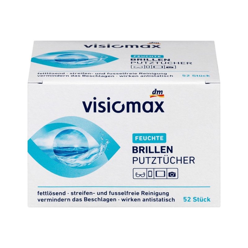 Giấy lau kính VISIOMAX Brillenputztücher (52miếng/hộp)