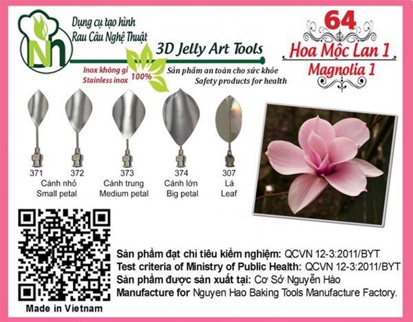 Kim rau câu 3D Ngọc Huệ (bộ 5 kim số 66 - hoa mộc lan 3)