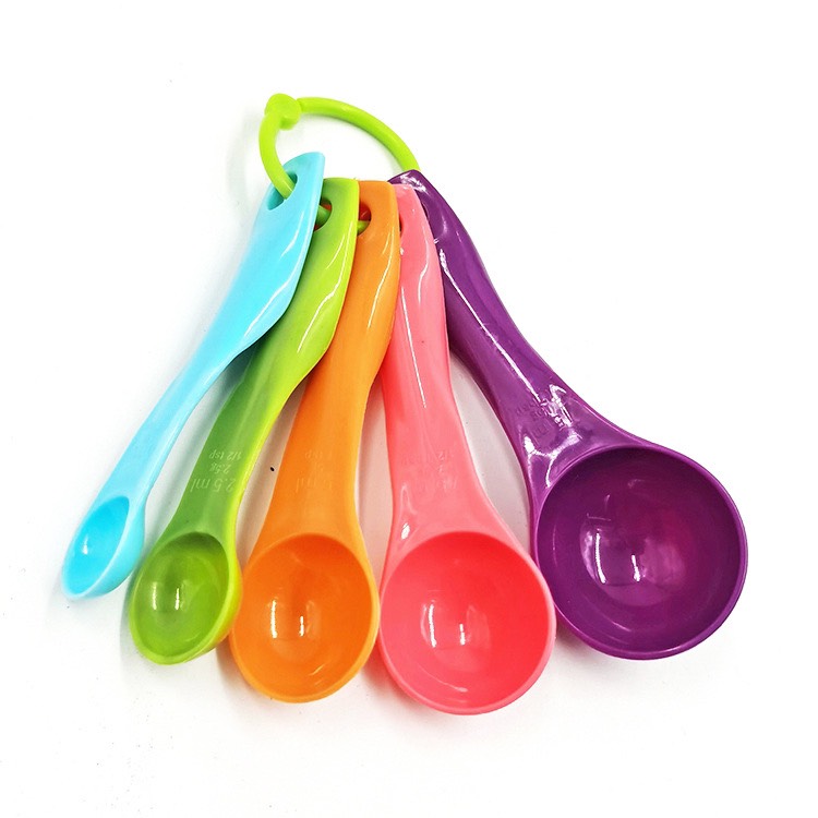 Bộ 5 Muỗng Đong Gia Vị - Bộ thìa đong, muỗng đong nhà bếp 5 món, thìa đo lường, định lượng bột, sữa,..bằng nhựa - Bộ thìa đong nhà bếp set 5 cái