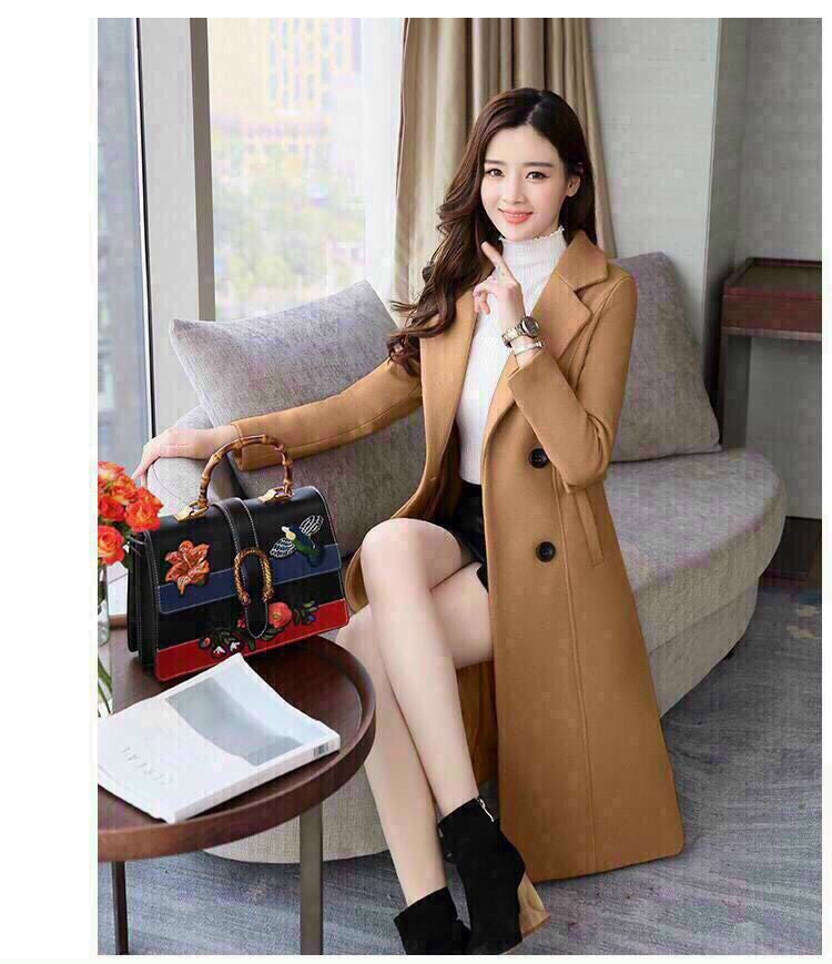 Áo khoác dạ phom dài nữ hoàng cực Sang