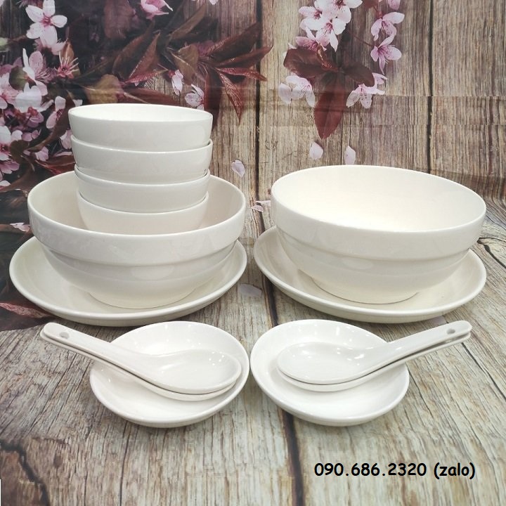 [HCM]bộ tô chén dĩa sứ - bộ tô chén dĩa sứ