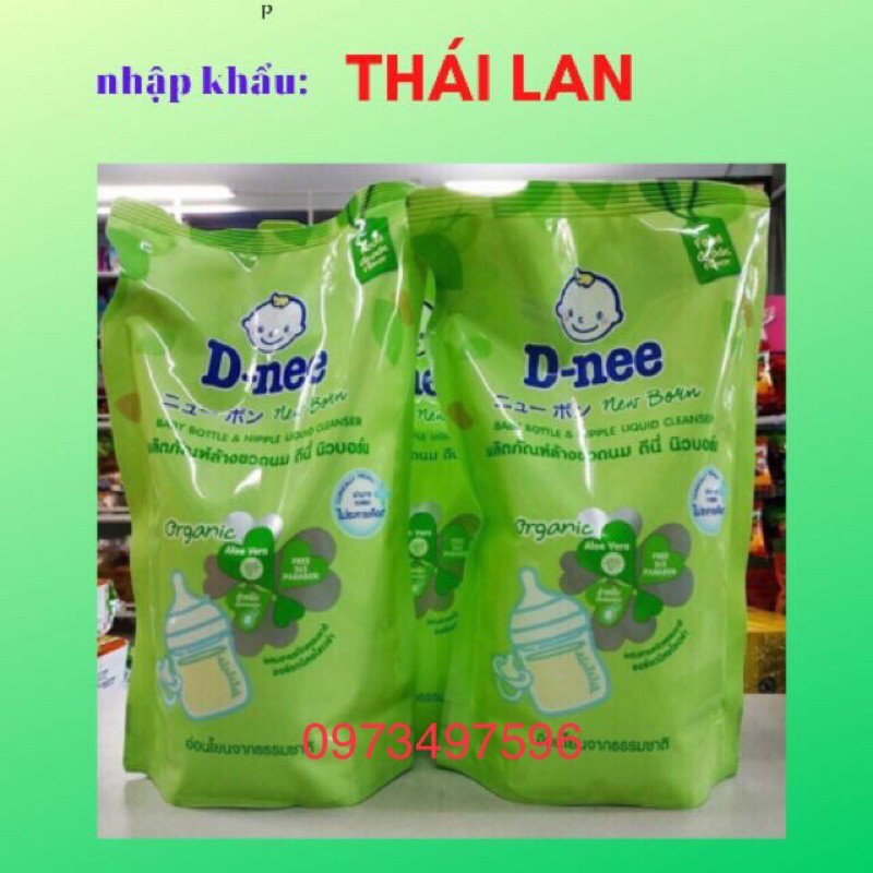 Nước Rửa Bình Sữa Dnee Rửa Rau Củ Quả Thái Lan 600Ml|2 Túi