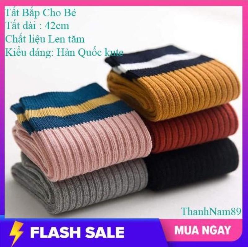 Tất Len Cổ Dài Cho Bé, Chiều Dài 42cm Cao Đến Bắp Chân, Nhiều Màu, Len Tăm Co Giãn Tốt - ThanhNam89