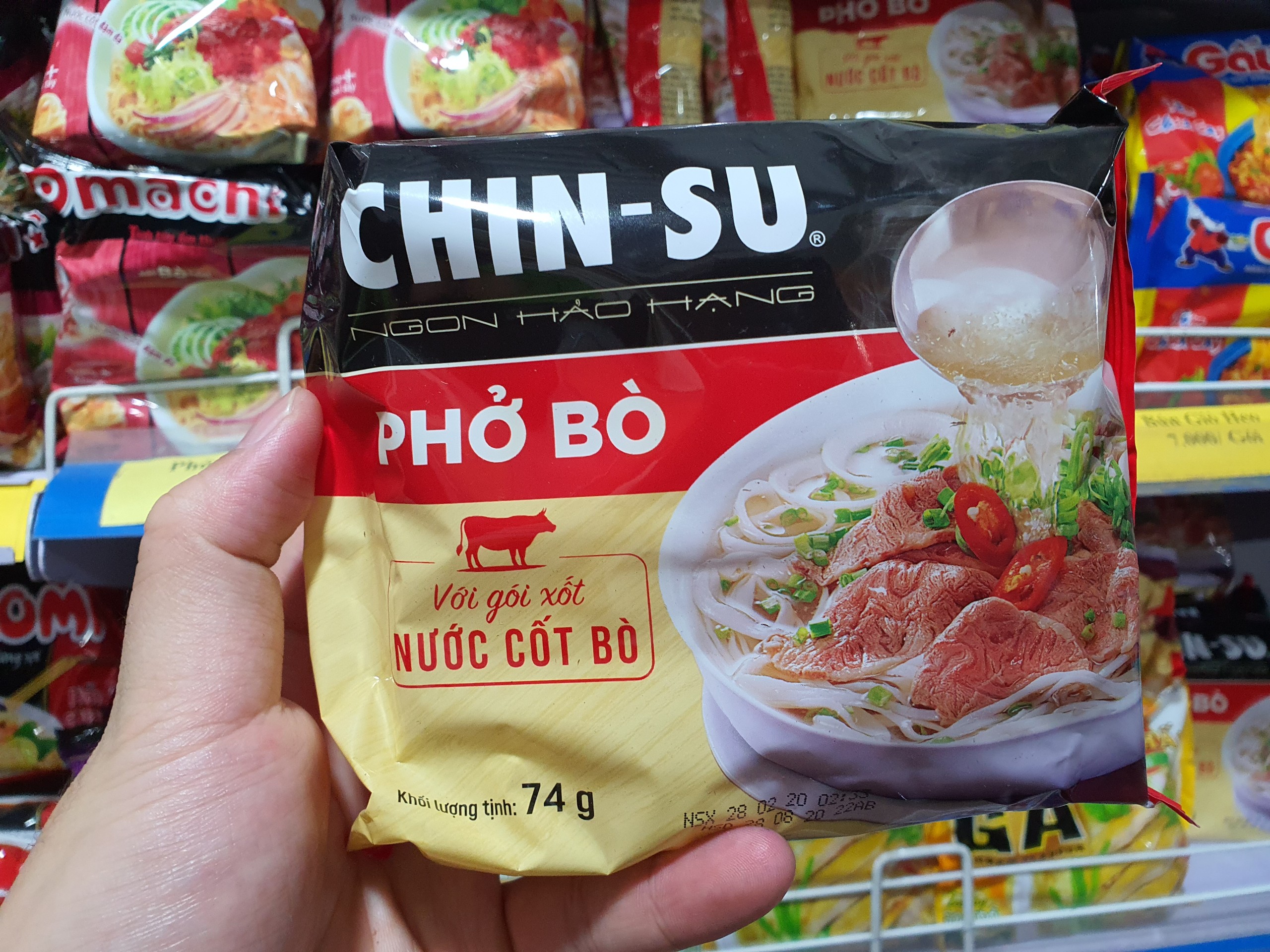 Combo 5 gói Phở Bò Chinsu (Gói 74G)
