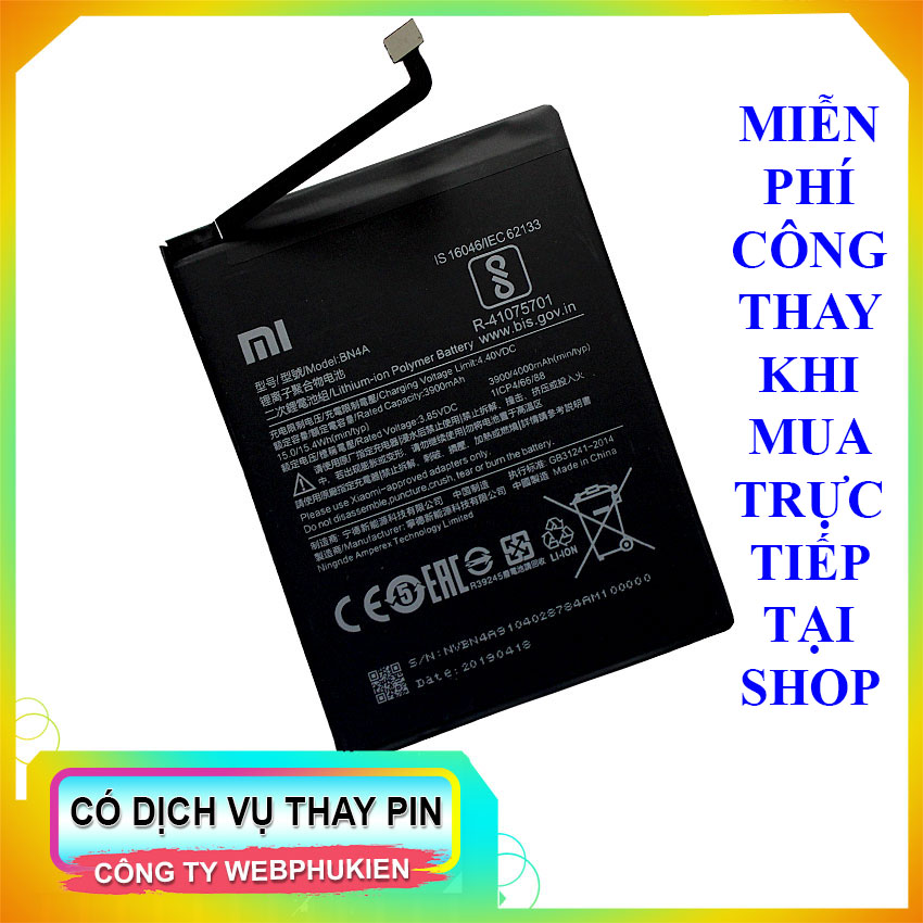 Pin dành cho Xiaomi Redmi Note 7, Note 7 Pro BN4A 4000mAh (Đen)
