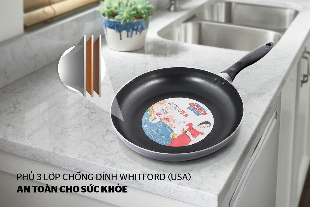 Chảo trơn chống dính SUNHOUSE CT30MT