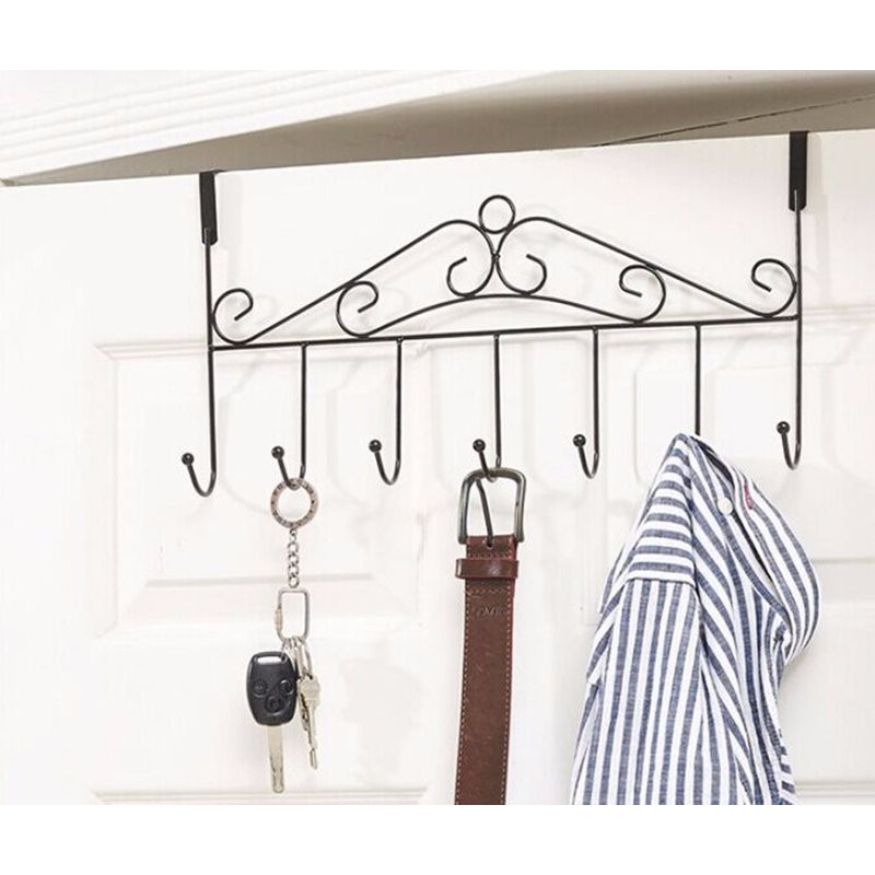 [HCM]Móc treo đồ sau cửa 5 móc - Giá treo đồ - Móc đa năng - Móc máng quần áo - Không cần khoan vít
