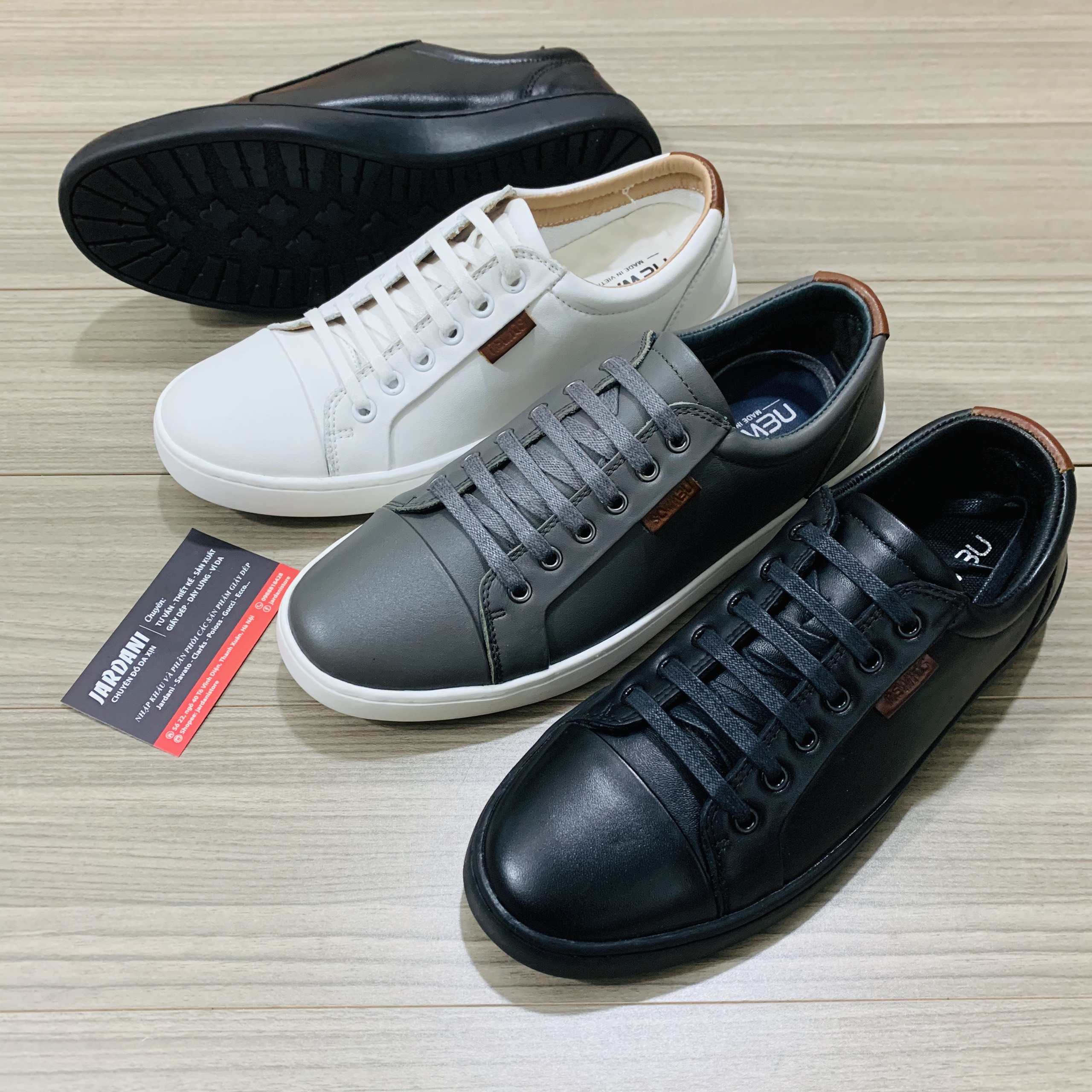 Giày Sneaker Da Bò NM - Da Thật - Bảo Hành 24 tháng