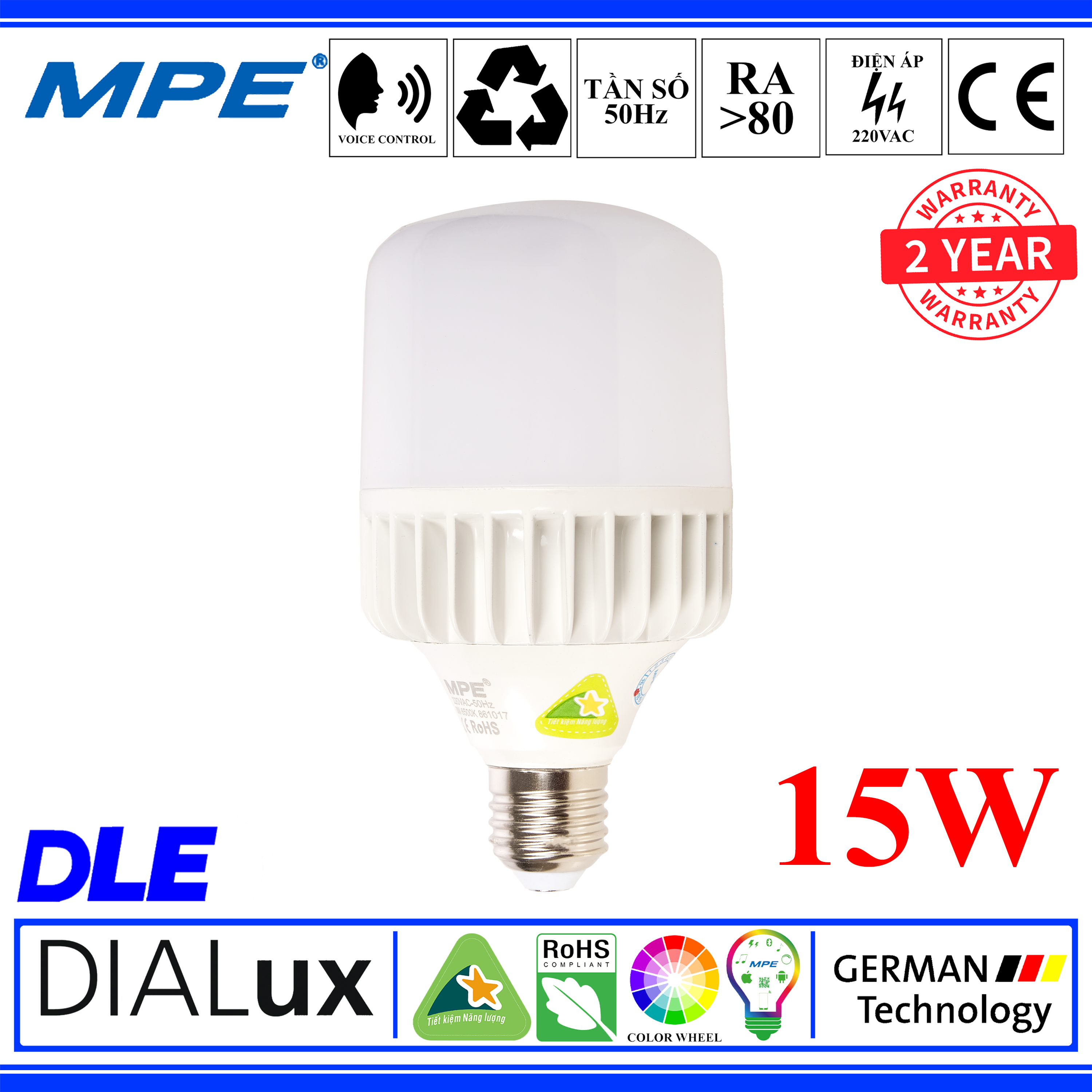 ĐÈN LED BULB 15W MPE