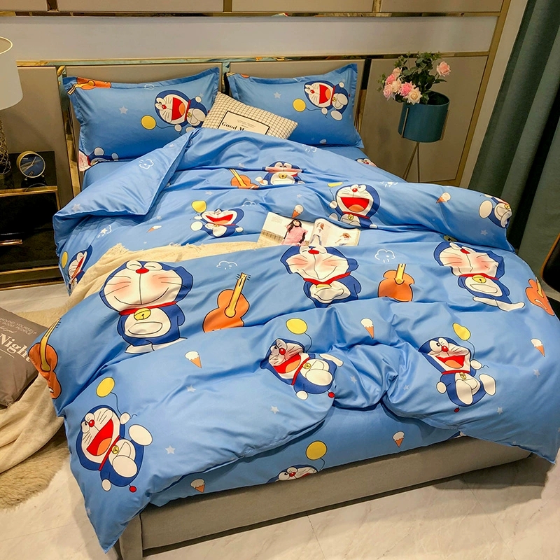 Bộ Chăn Ga Gối ( 01 Drap + 1 vỏ mền + 2 áo gối ) Đôrêmon PLN