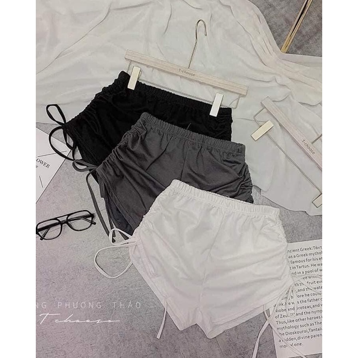 Quần đùi dây rút hông mặc 2 kiểu siêu hot