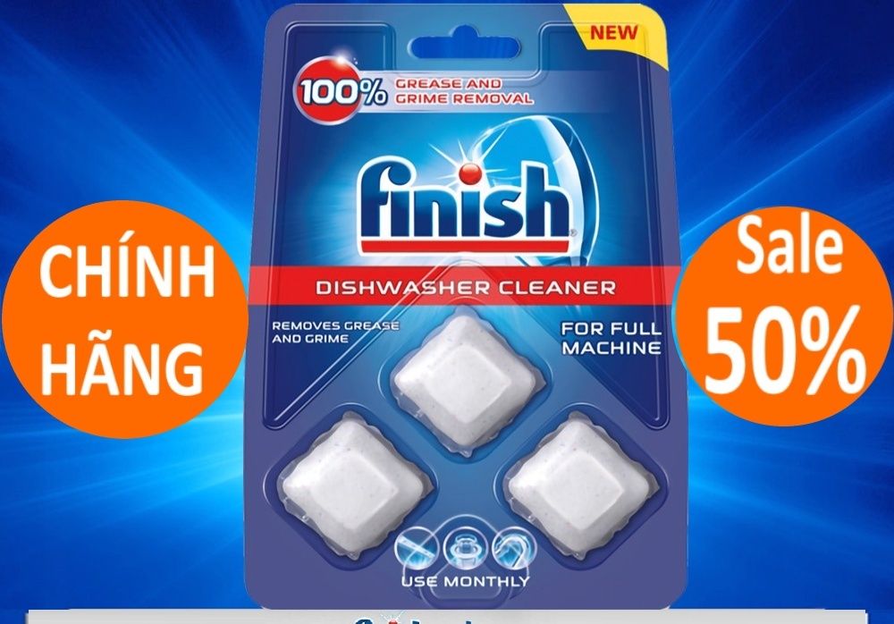 Viên vệ sinh máy rửa bát Finish ( dùng tẩy rửa làm vệ sinh định kỳ máy rửa chén )