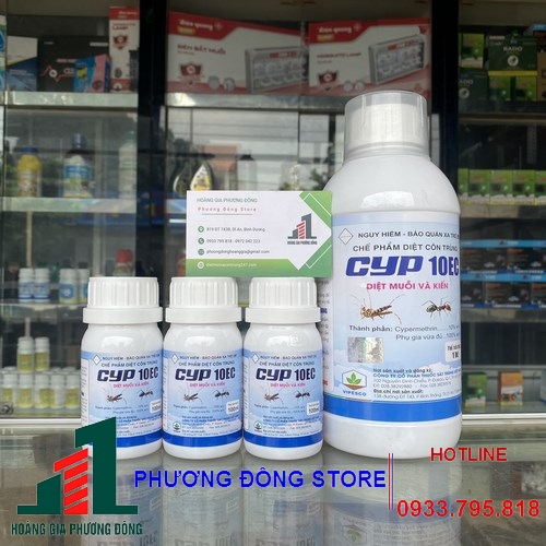 Thuốc diệt muỗi kiến gián CYP 10EC - Chai 1 lít