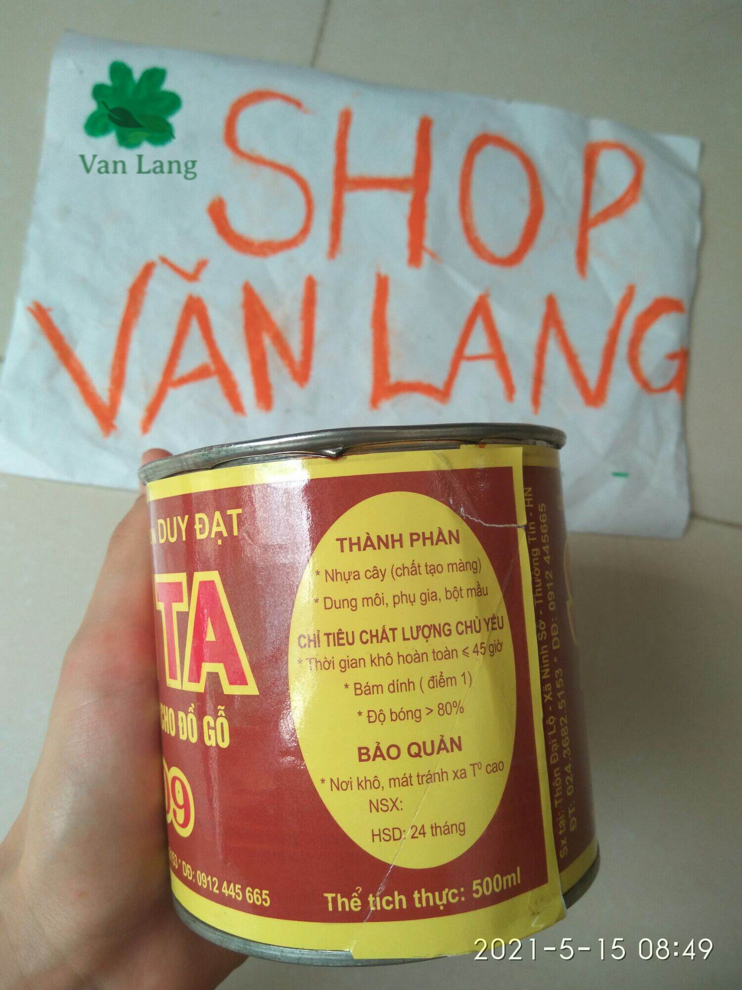 Sơn Ta màu cánh gián dùng cho gỗ 500ml