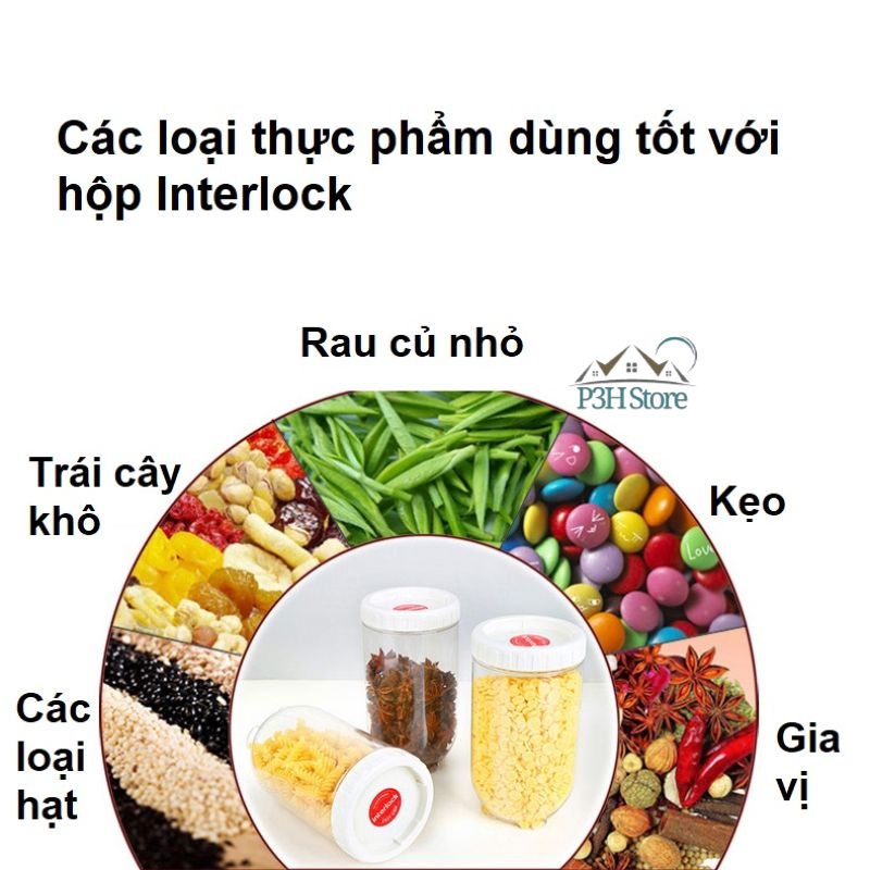 Bộ 6 Hộp Bảo Quản Lock&Lock Interlock INL303S010