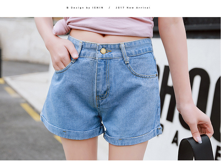Quần short bò nữ bo gấu