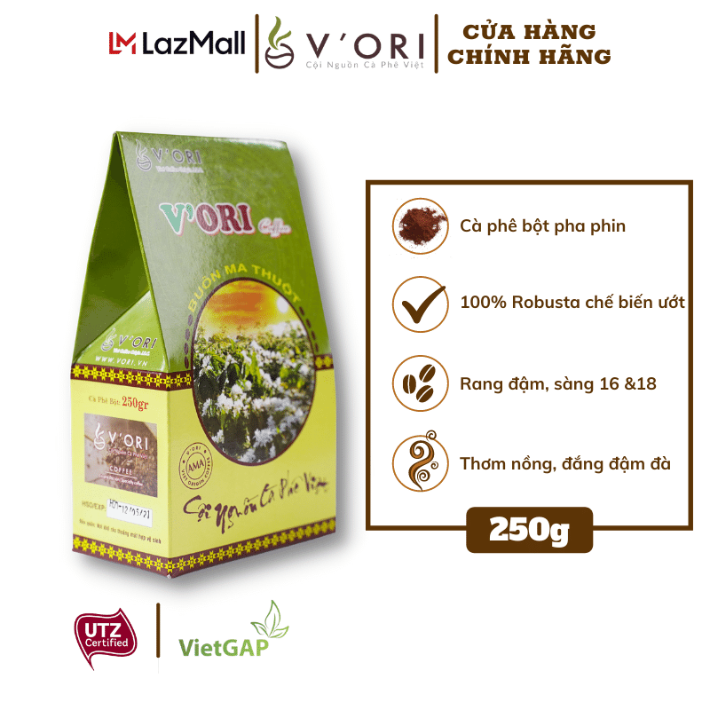 CÀ PHÊ BỘT CAO CẤP AMA 250GR (CÓ CHỨNG NHẬN UTZ & VIETGAP)