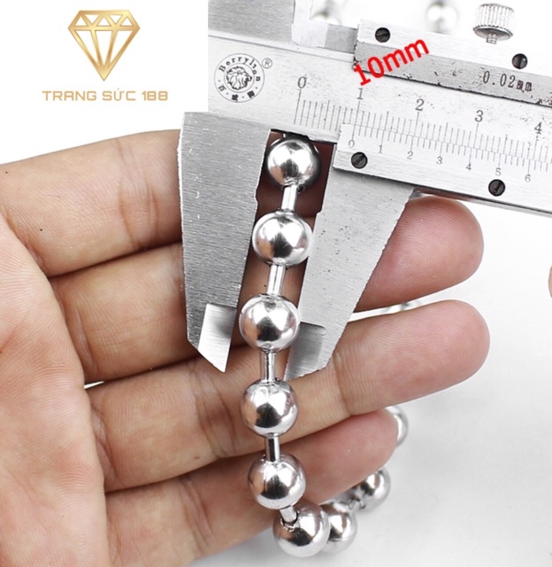 [HCM]Dây chuyền inox nam nữ bi tròn DN078